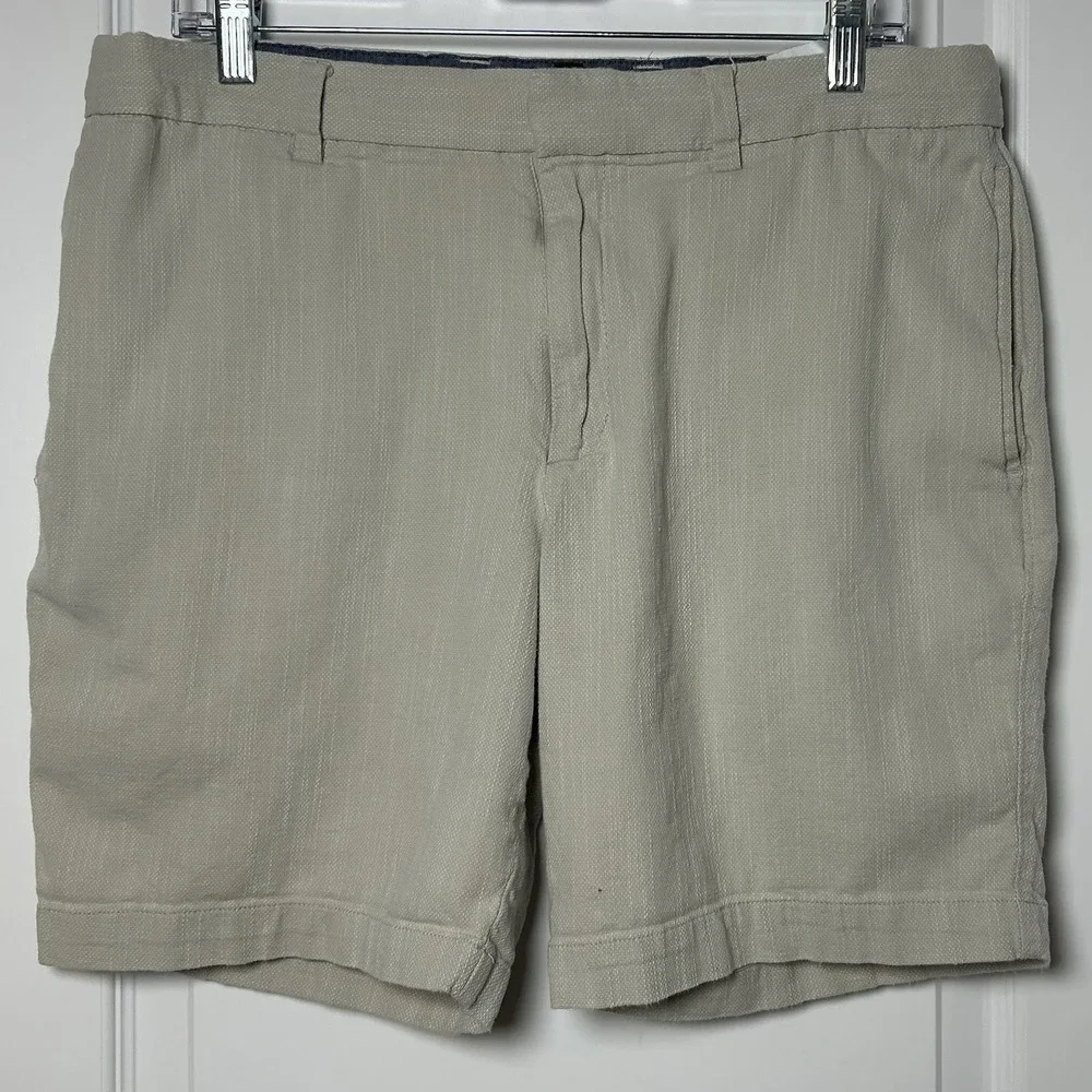 Banana Republic Stone Aiden Club Chino Stretch Shorts Preppy Coastal‎ Dad Style